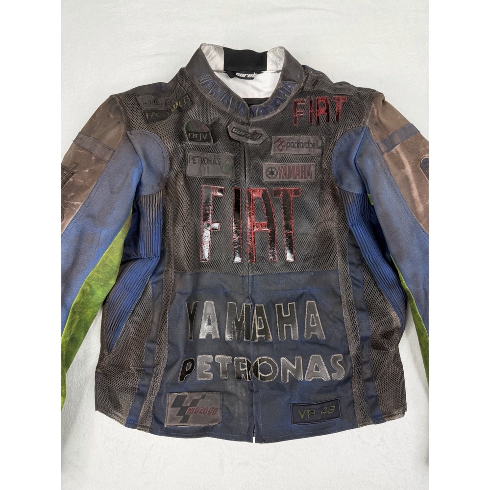 Corelli MotoGear USA Yamaha Fiat Petronas VR46 Motorcycle Jacket XL w Armor Pads